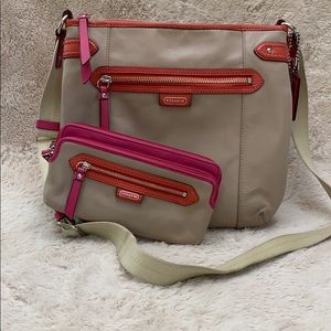Authentic Coach Crossbody with Matching Wristlet